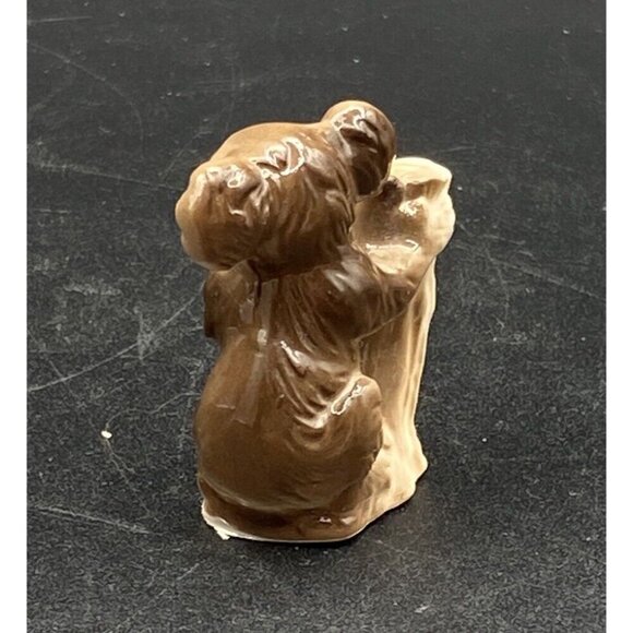 Miniature Koala Bear Figurine Ceramic 2” On Tree Branch Vintage Japan - Picture 3 of 6